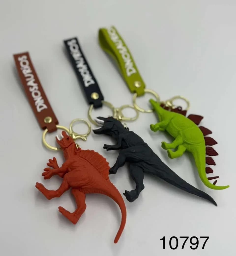 Brelok do kluczy dinozaur z paskiem DINOSAURS, mix kolorów