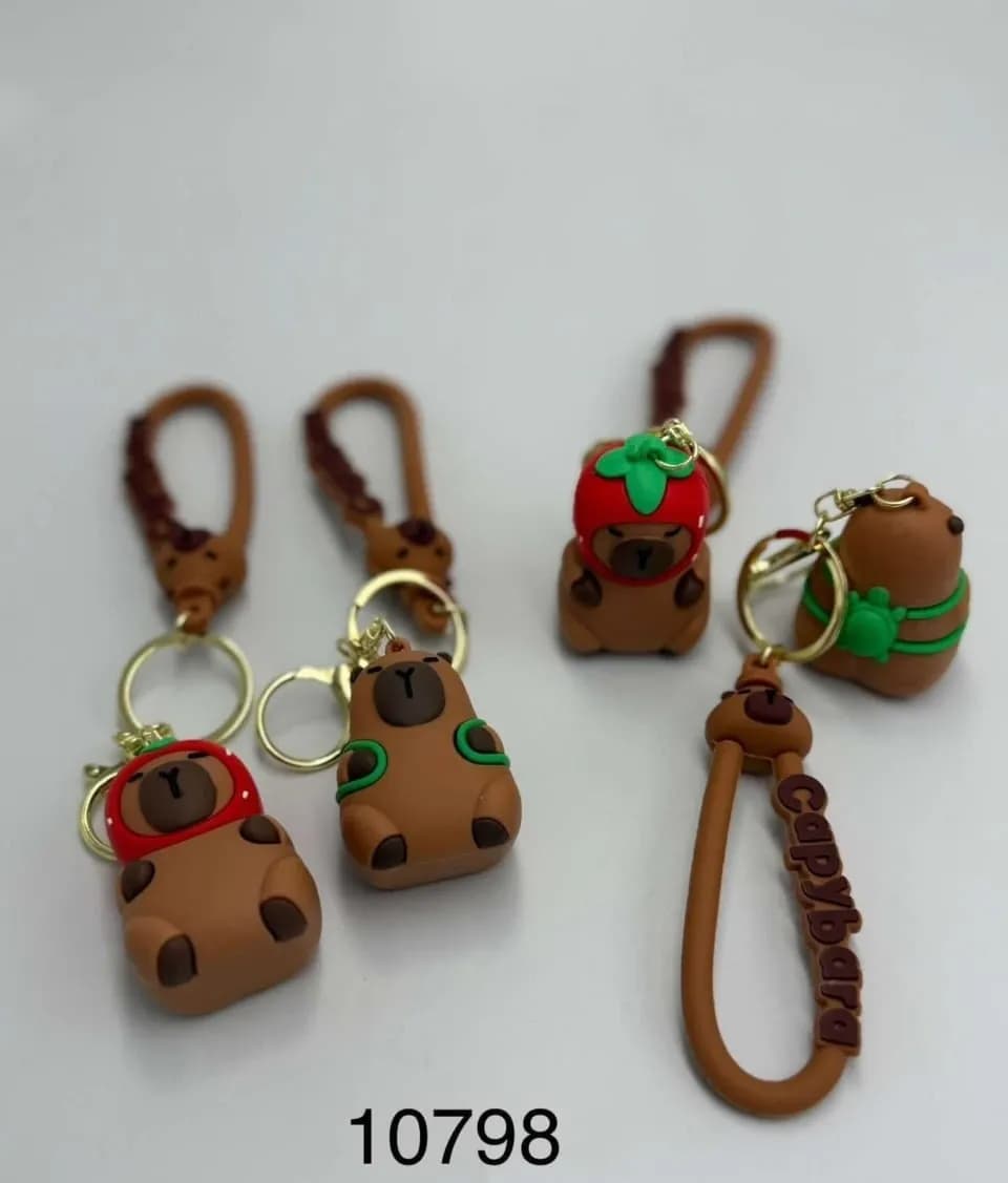 Brelok do kluczy Kapibara z motywem zwierzęcym - mix wzorów