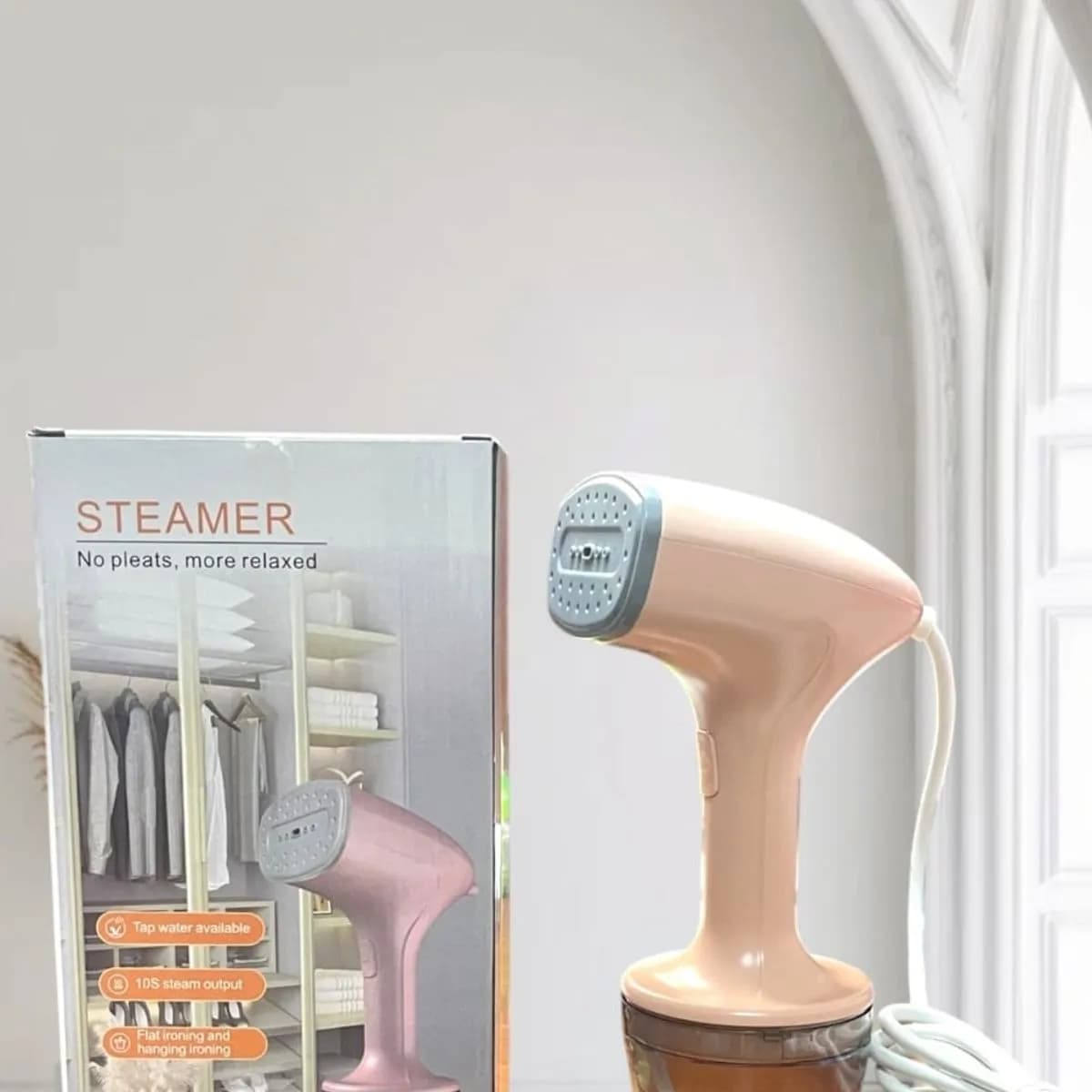 Parownica ręczna do ubrań różowa PK13582