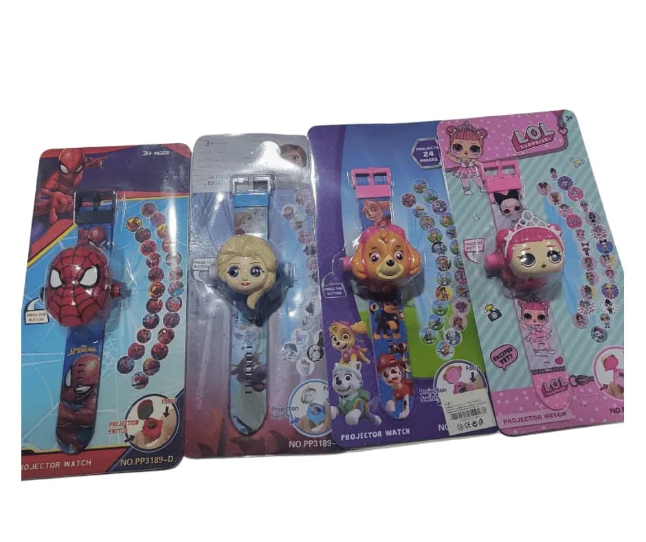 Zegarek Projekcyjny dla Dzieci - MIX Wzorów (12 szt.) 24 Obrazy