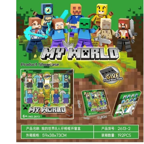 Klocki My World Figurki Postacie z Gry PK13682 Zestaw 8 sztuk