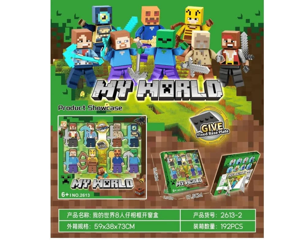 Klocki My World Figurki Postacie z Gry PK13682 Zestaw 8 sztuk