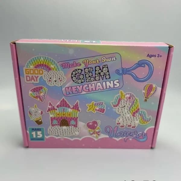 Zestaw do tworzenia 15 breloczków GEM Keychains z kryształkami