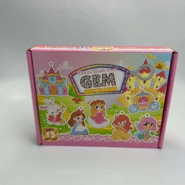 Zestaw DIY breloczki Make Your Own GEM Keychains PK13731 - 15 sztuk