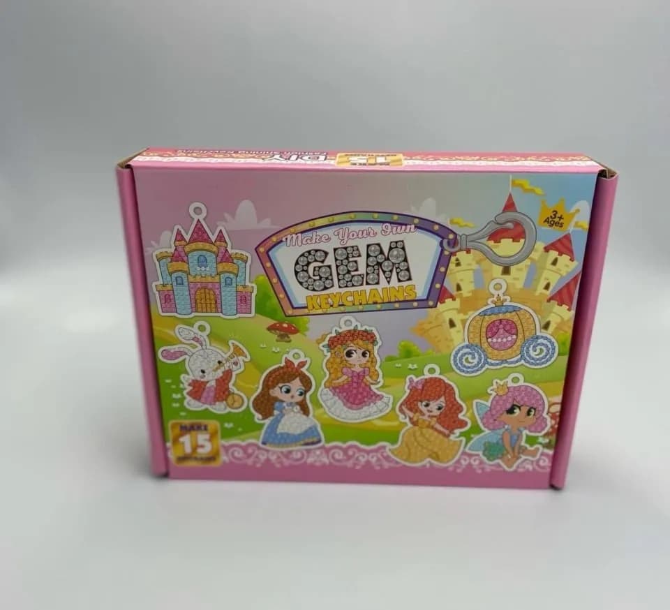 Zestaw DIY breloczki Make Your Own GEM Keychains PK13731 - 15 sztuk