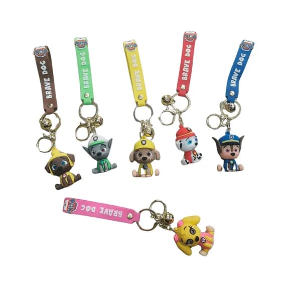 Brelok do Kluczy Figurka Piesek Brave Dog z Dzwonkiem 24 szt.