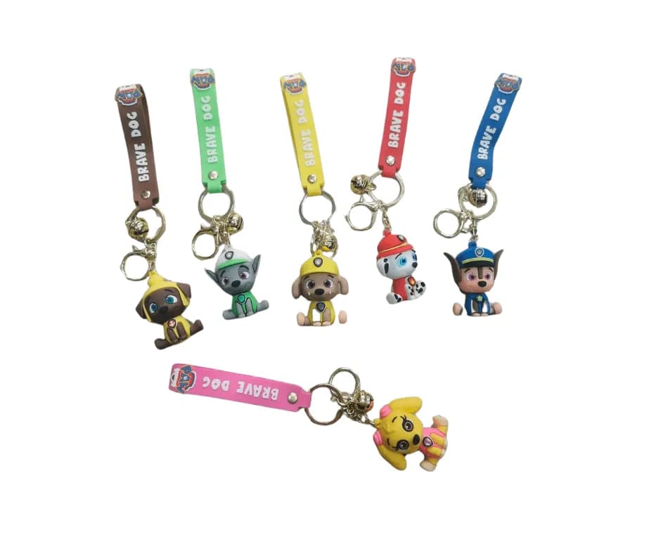 Brelok do Kluczy Figurka Piesek Brave Dog z Dzwonkiem 24 szt.