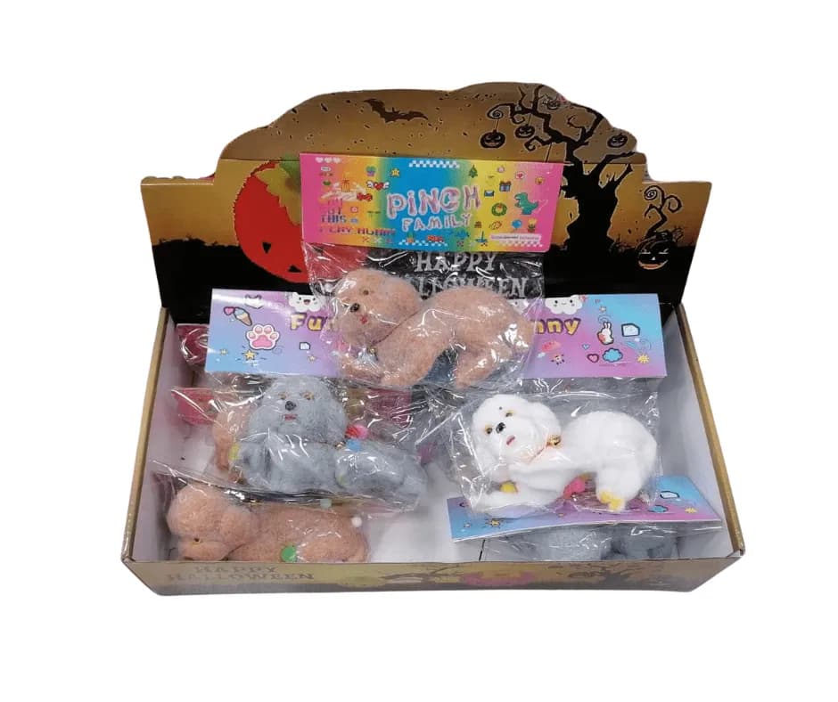 Zabawka Squeeze Pinch Family - Gniotek Piesek Flokowany 18 szt.