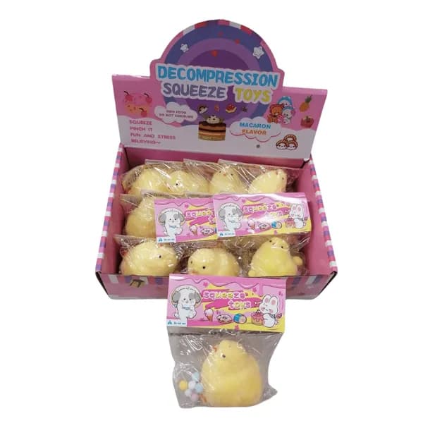 Zabawka Squeeze Toys Gniotek Kurczaczek Żółty 24 szt.