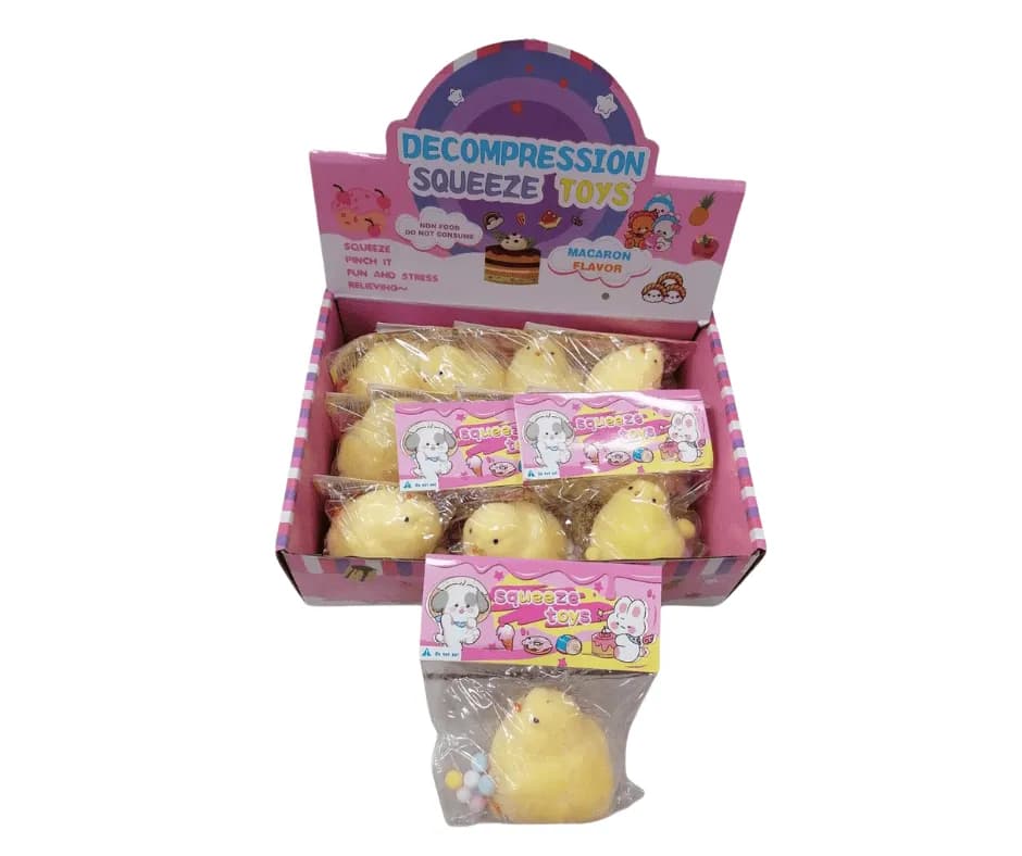 Zabawka Squeeze Toys Gniotek Kurczaczek Żółty 24 szt.