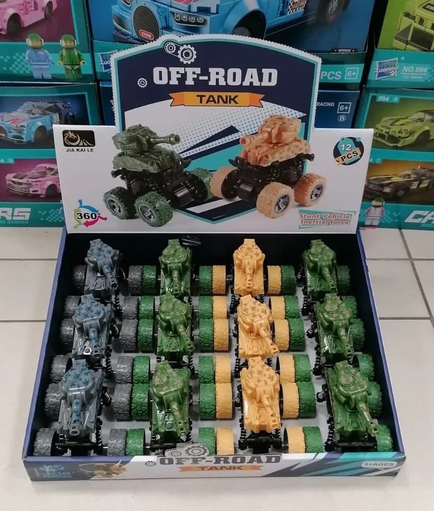 Zabawka Off Road Tank - Czołg Kaskaderski 360, Napęd Inercyjny