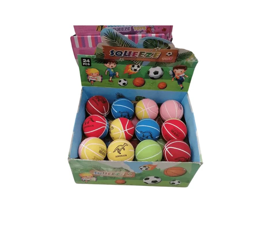 Zabawka Squeeze Piłka Antystresowa Dinozaury, 24 szt.