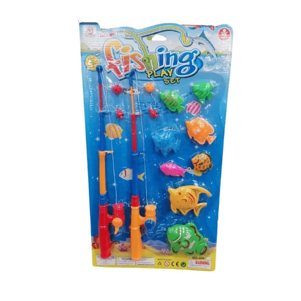 Zabawka Fishing Play Set - Zestaw do łowienia ryb, 2 wędki, 6 szt