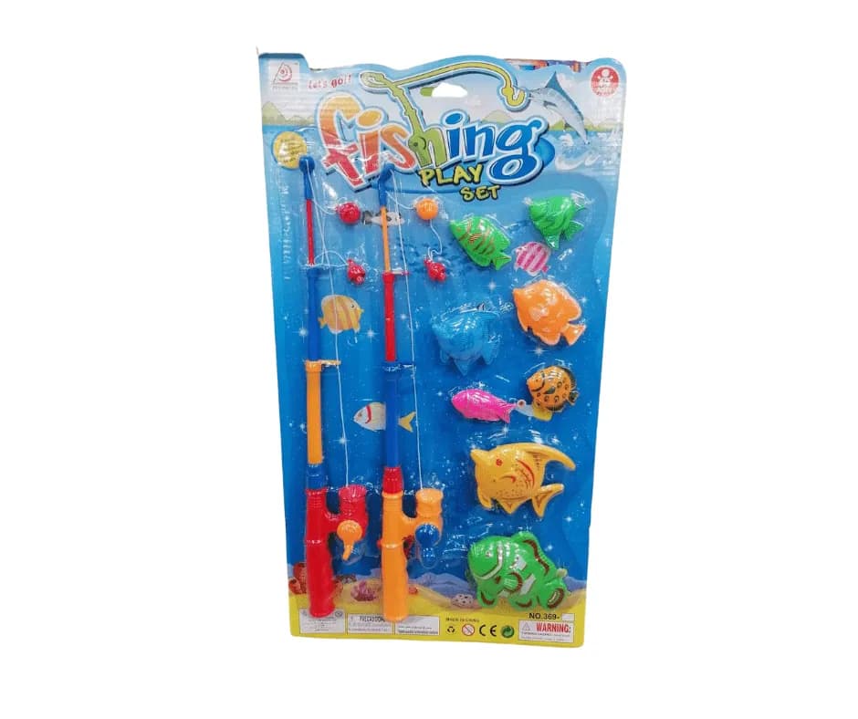 Zabawka Fishing Play Set - Zestaw do łowienia ryb, 2 wędki, 6 szt