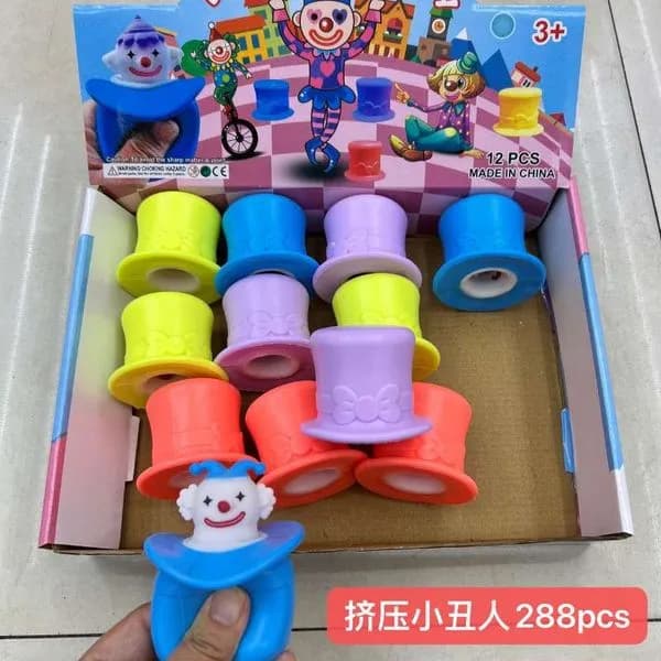 Zabawka Decompression Toy - Gniotek Klaun w Kapeluszu, 24 szt.