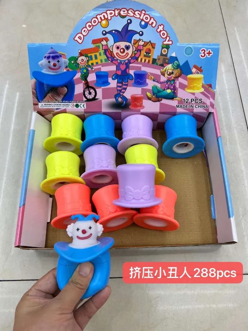 Zabawka Decompression Toy - Gniotek Klaun w Kapeluszu, 24 szt.