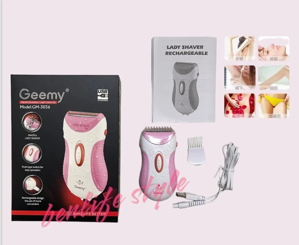 Depilator Golarka Damska Geemy GM-3036 Ładowanie na USB Wet/Dry