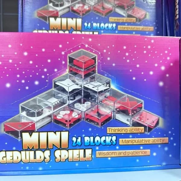 Zabawka Mini Gedulds Spiele 24PCS - Zręcznościowe Kostki Logiczne