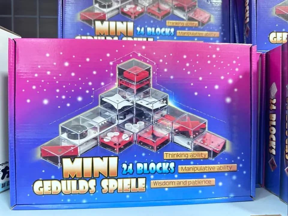 Zabawka Mini Gedulds Spiele 24PCS - Zręcznościowe Kostki Logiczne