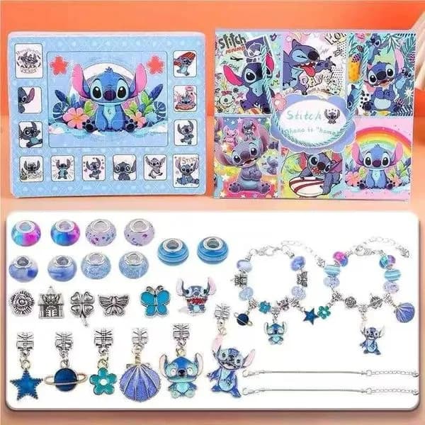 Zestaw Biżuterii dla Dzieci Stitch z Torebką Prezentową - 6 szt.