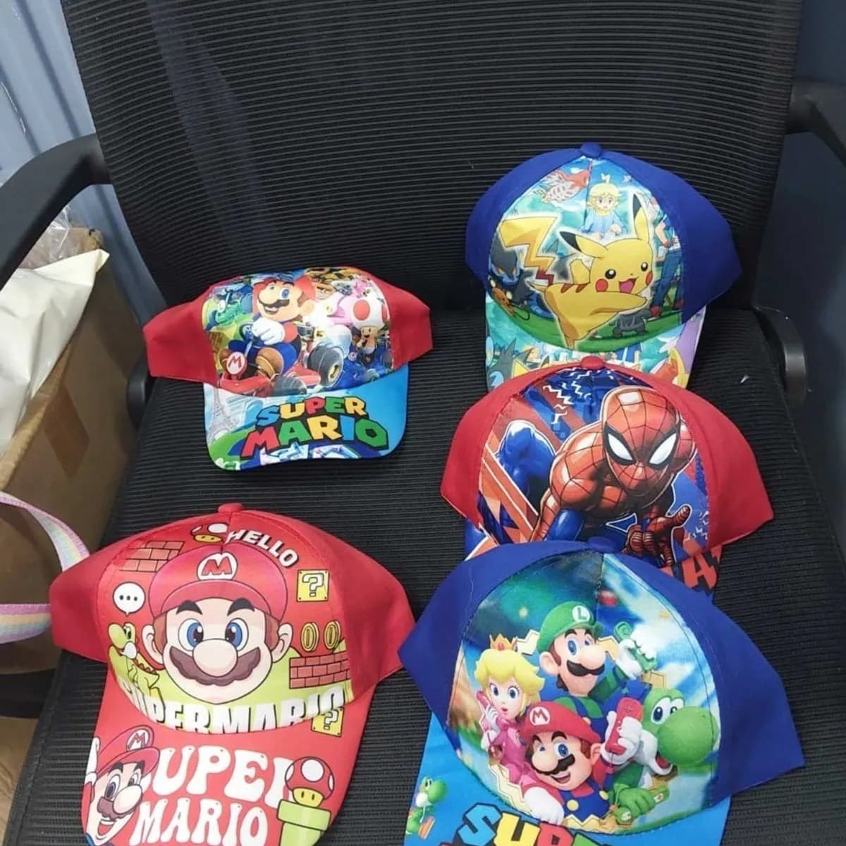 Kapelusz dla Dzieci Czapka z Daszkiem Mix Postaci Bajkowych 10szt