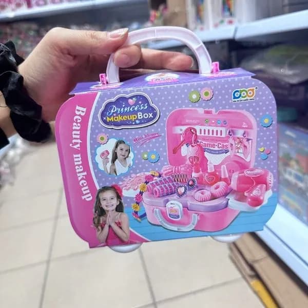 Zabawka Princess Makeup Box - Różowy Zestaw Piękności w Walizce