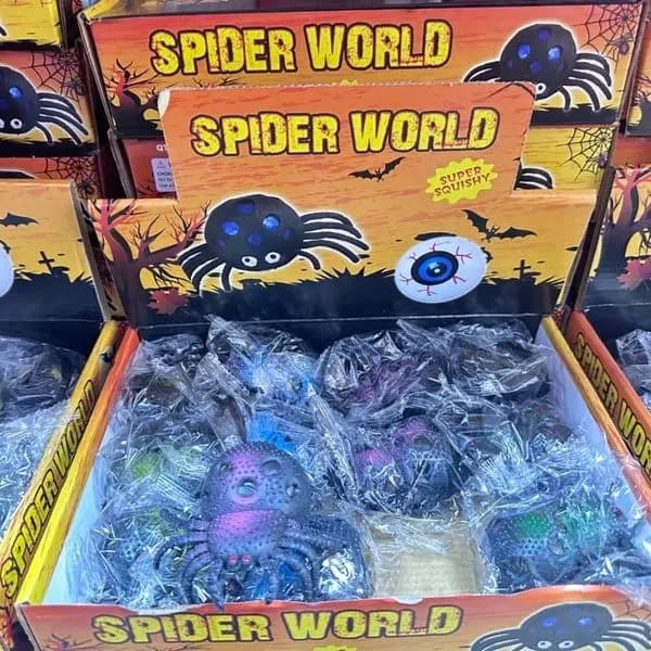 Zabawka Squid Spider World - Gniotek Pająk Super Squishy 24szt