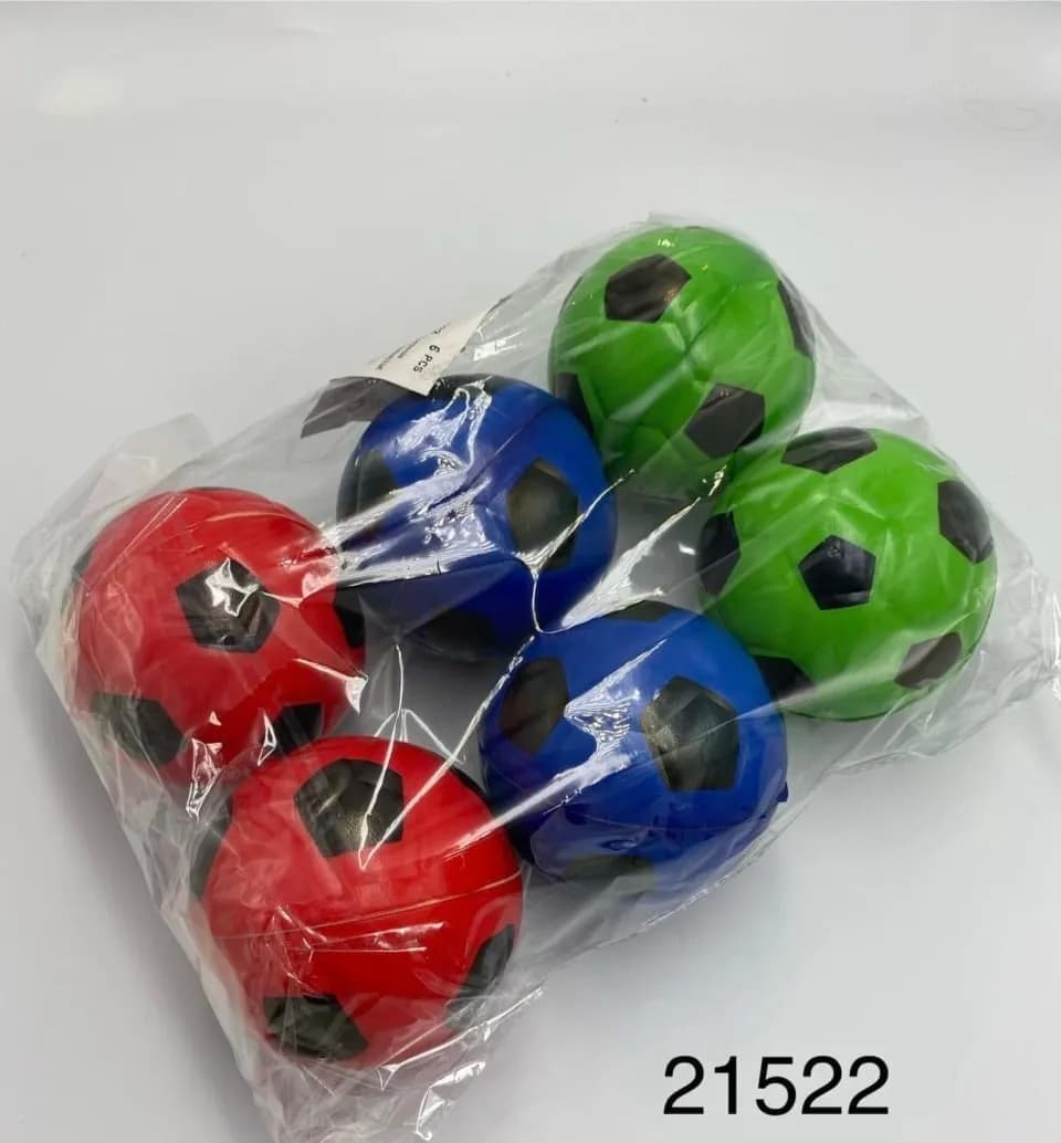 Zabawka Piłka dla Dzieci Miękka Piankowa Nożna Mix Kolorów 12szt