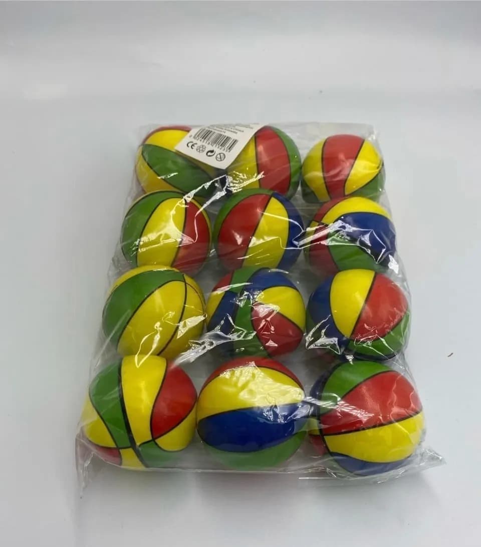 Zabawka Piłka dla Dzieci Miękka Piankowa 24 szt.