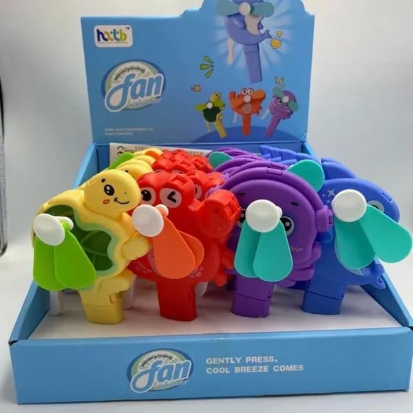 Zabawka Cool Breeze dla Dzieci - Ręczny Wiatraczek Zwierzątka 12szt