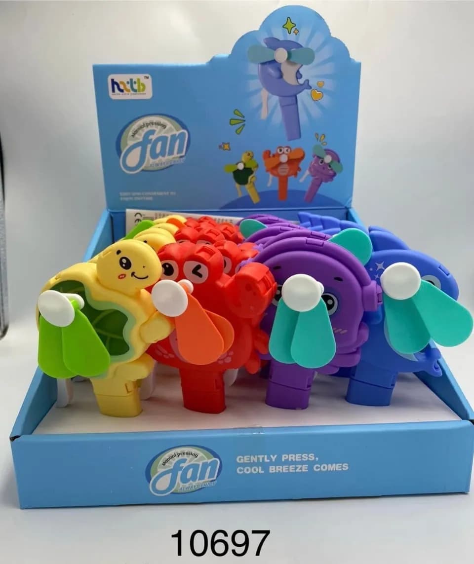 Zabawka Cool Breeze dla Dzieci - Ręczny Wiatraczek Zwierzątka 12szt