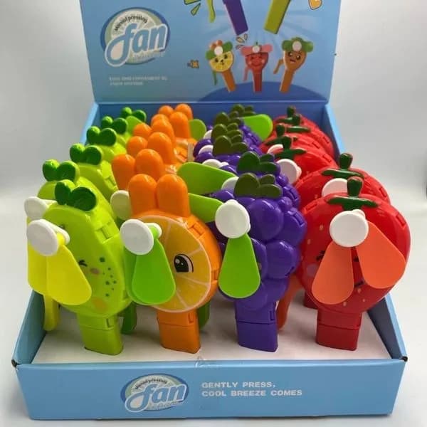 Zabawka Cool Breeze dla Dzieci - Wiatraczek Ręczny Owocowy 12szt