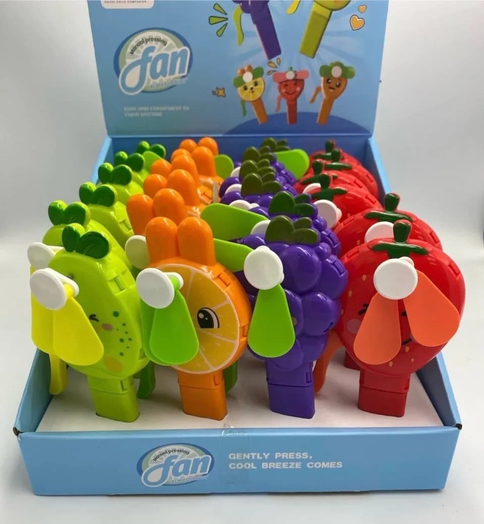 Zabawka Cool Breeze dla Dzieci - Wiatraczek Ręczny Owocowy 12szt