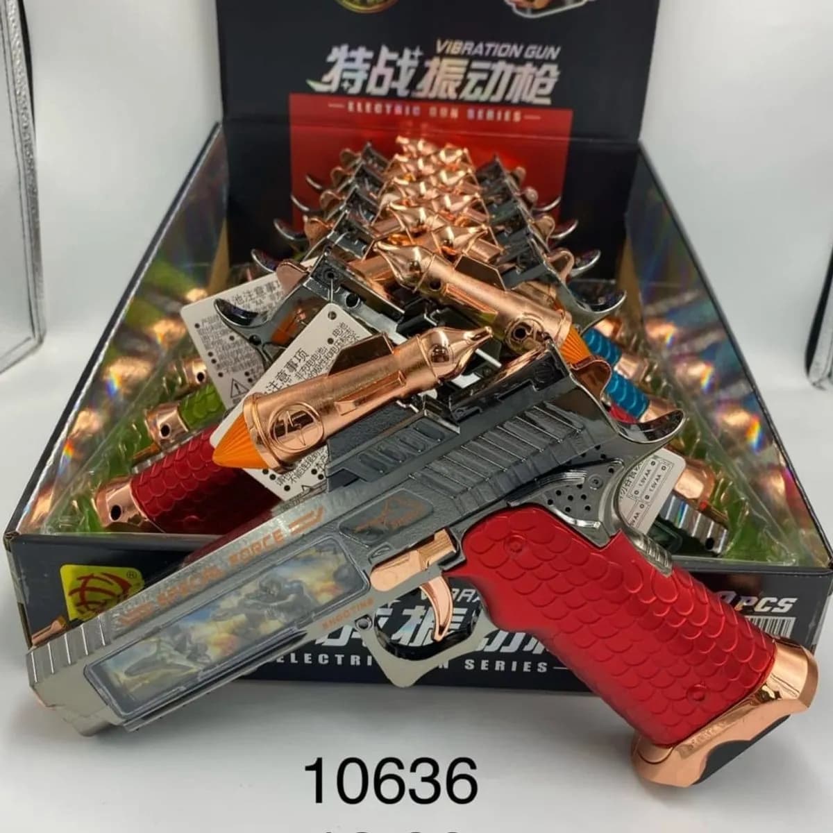 Zabawka Pistolety dla Dzieci VIBRATION GUN z efektami, 12 szt.