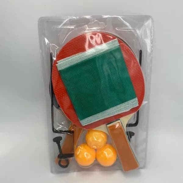 Zestaw do Ping Ponga Zabawka - 2 rakietki, 3 piłeczki, siatka