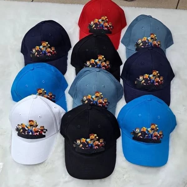 Czapka z Daszkiem dla Dzieci Rozmiar 52-54 Motyw Gry Mix Kolorów