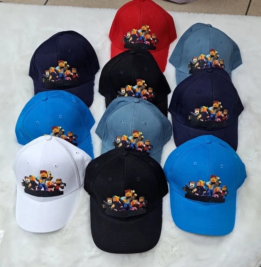 Czapka z Daszkiem dla Dzieci Rozmiar 52-54 Motyw Gry Mix Kolorów