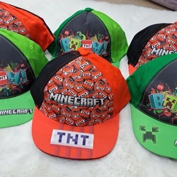 Czapka dla Dzieci Rozmiar 52-54 Minecraft TNT Mix Kolorów