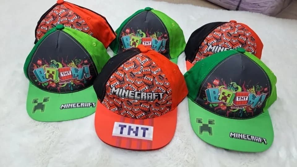 Czapka dla Dzieci Rozmiar 52-54 Minecraft TNT Mix Kolorów