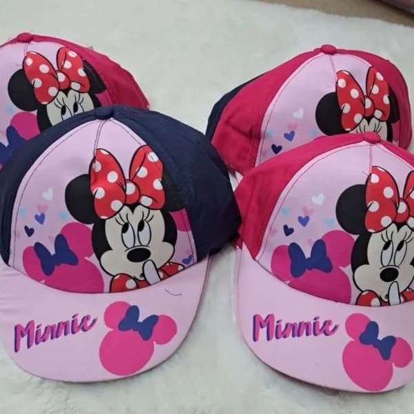Czapka dla Dzieci z Daszkiem Minnie Mouse Mix Kolorów 12szt