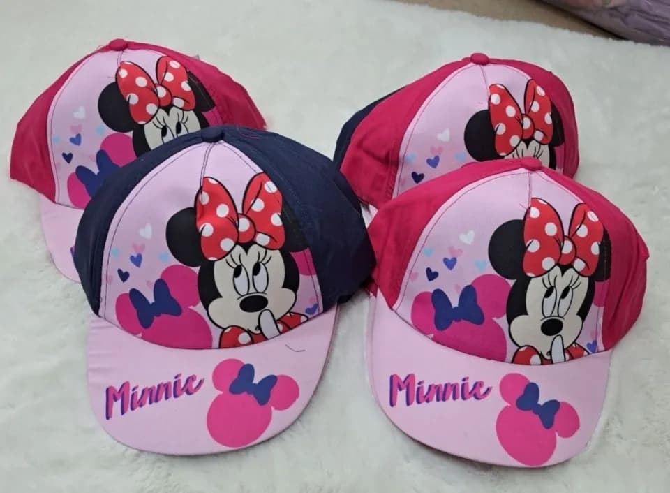 Czapka dla Dzieci z Daszkiem Minnie Mouse Mix Kolorów 12szt