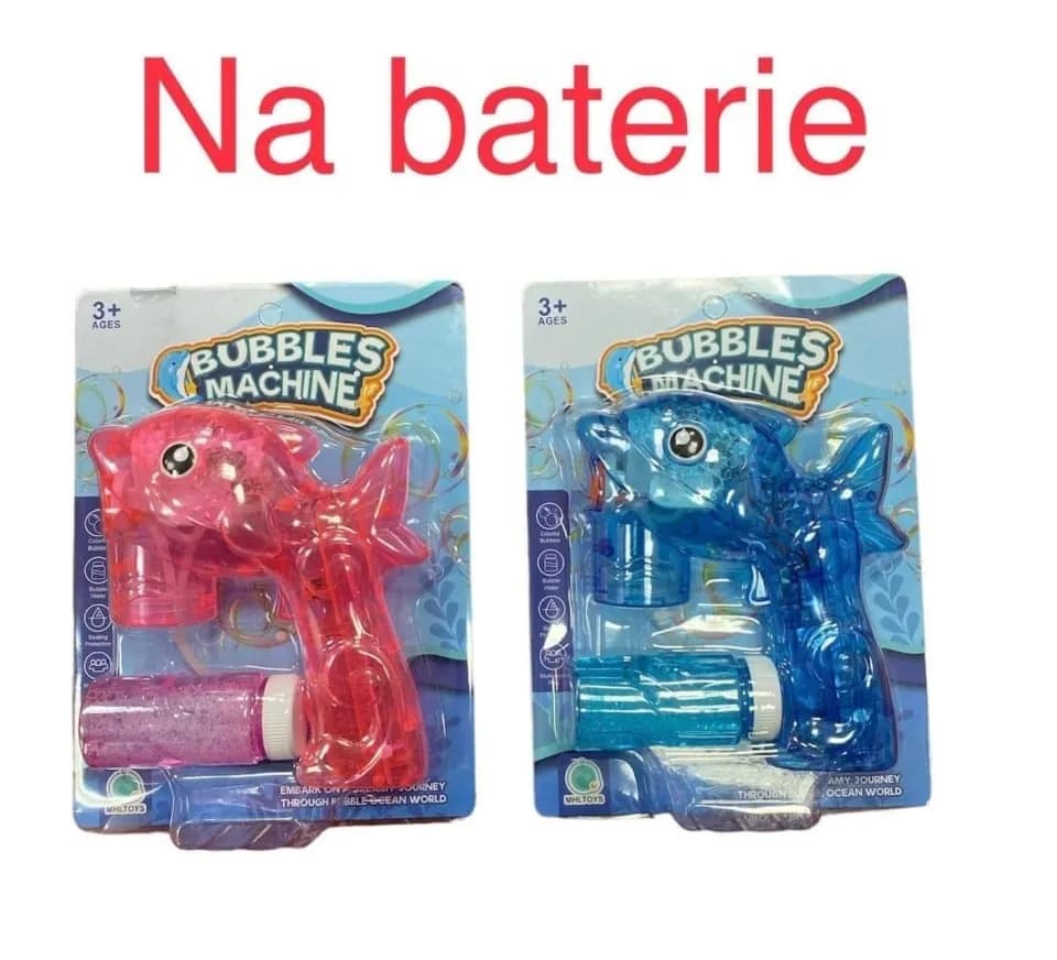 Pistolety Woda na Baterie Delfin do Baniek 12szt Mix PK14049