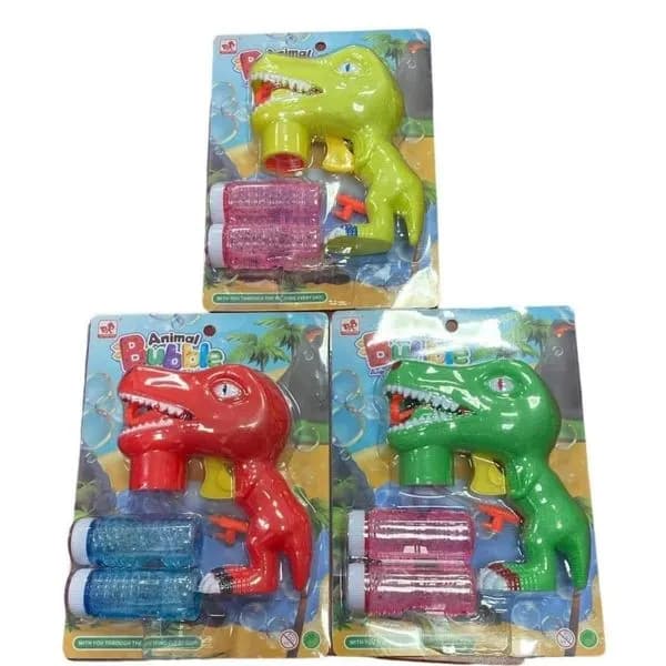 Zabawka Pistolety Woda Dinozaur na Bańki Mydlane 12 szt Mix