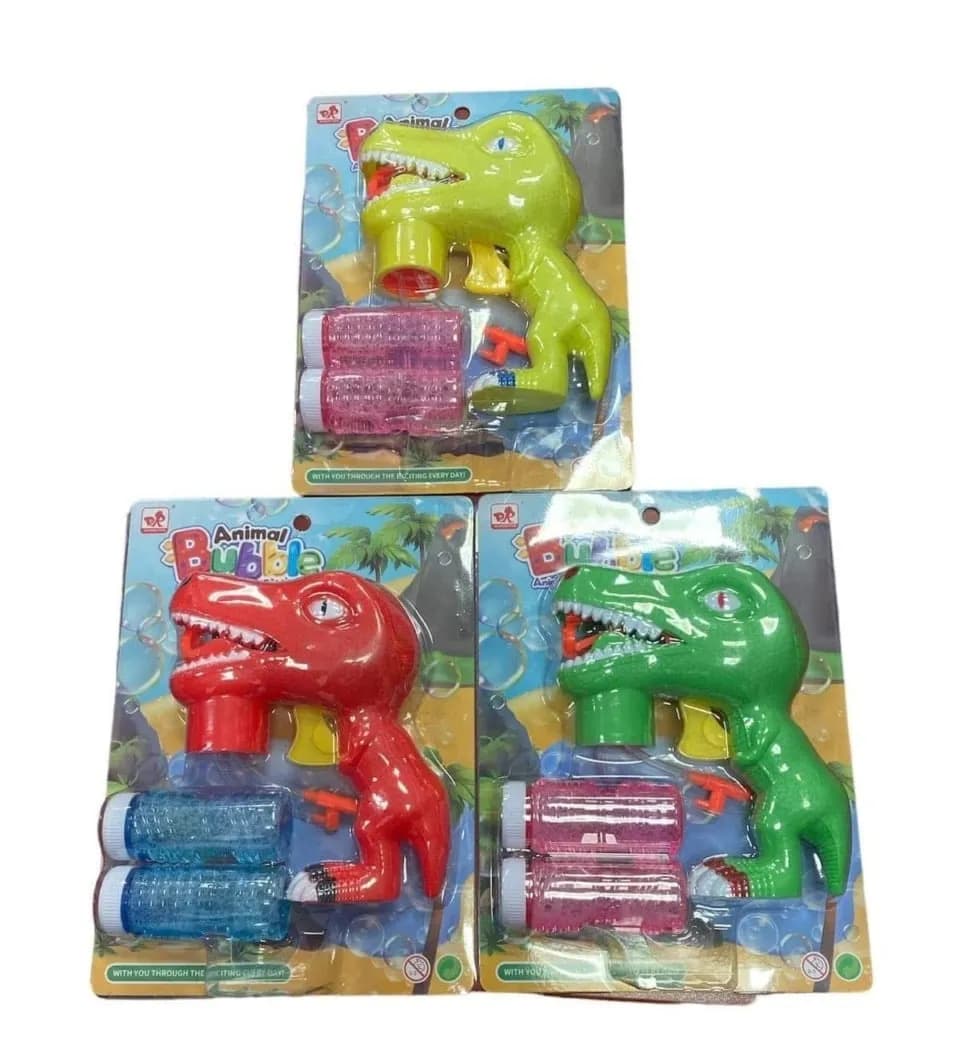 Zabawka Pistolety Woda Dinozaur na Bańki Mydlane 12 szt Mix