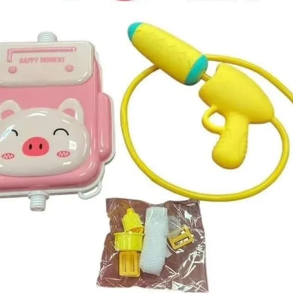 Pistolet na wodę z plecakiem Świnka - zestaw 12 szt.