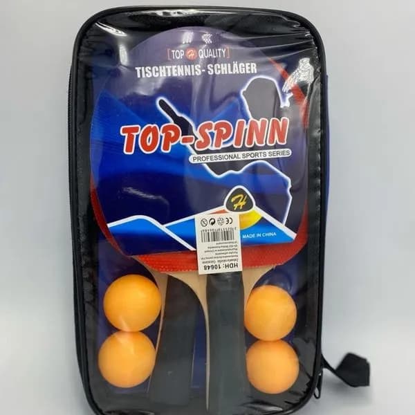 Zestaw do tenisa stołowego Top Spinn - 2 rakietki i 4 piłeczki