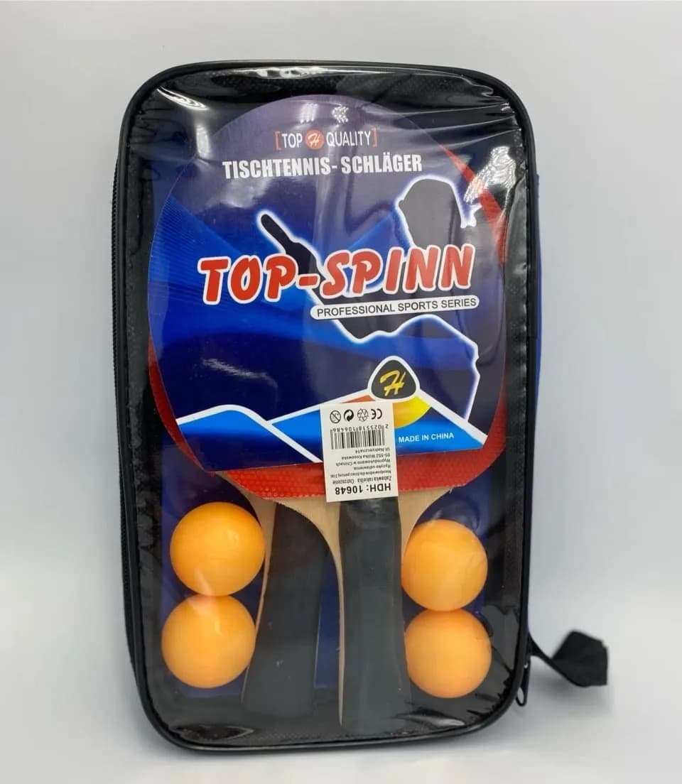 Zestaw do tenisa stołowego Top Spinn - 2 rakietki i 4 piłeczki