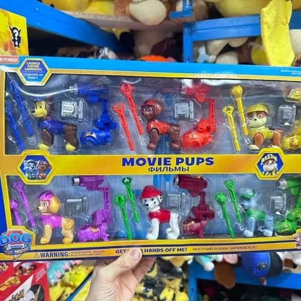 Zestaw figurek Movie Pups 6PCS - pieski z wyrzutniami