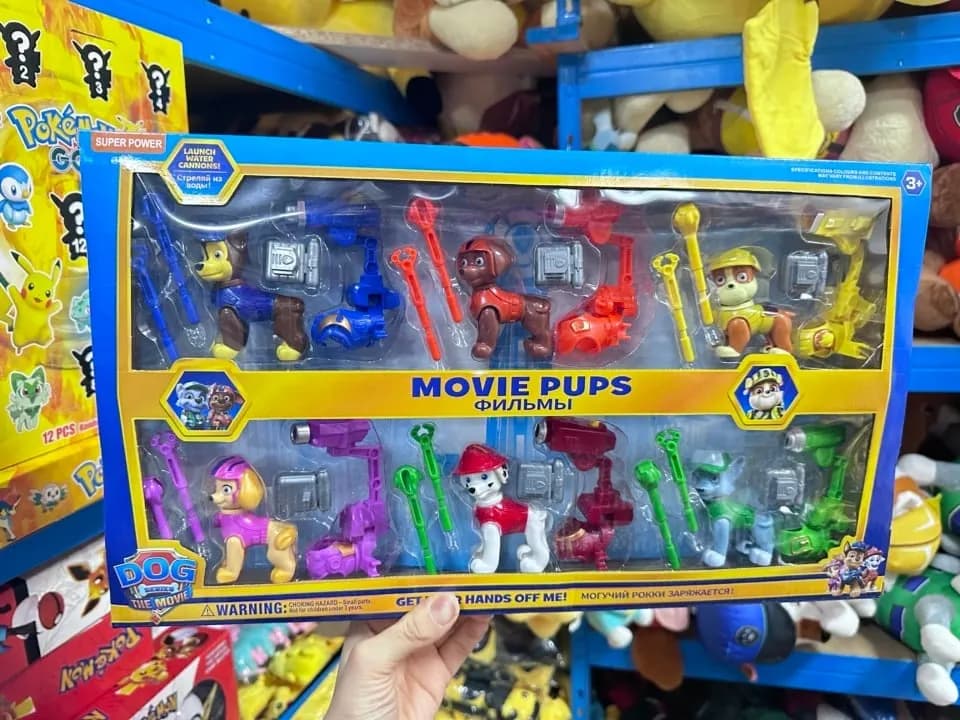 Zestaw figurek Movie Pups 6PCS - pieski z wyrzutniami