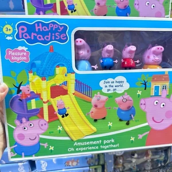 Zestaw Happy Paradise - Figurki Świnki Plac Zabaw 4 szt.